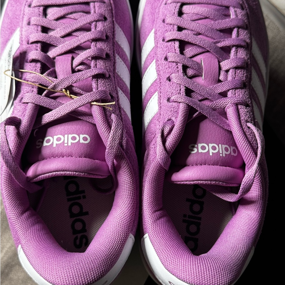 NWT Adidas VL Court Bold Platform Sneakers Purple Size 7.5 - Picture 6 of 8